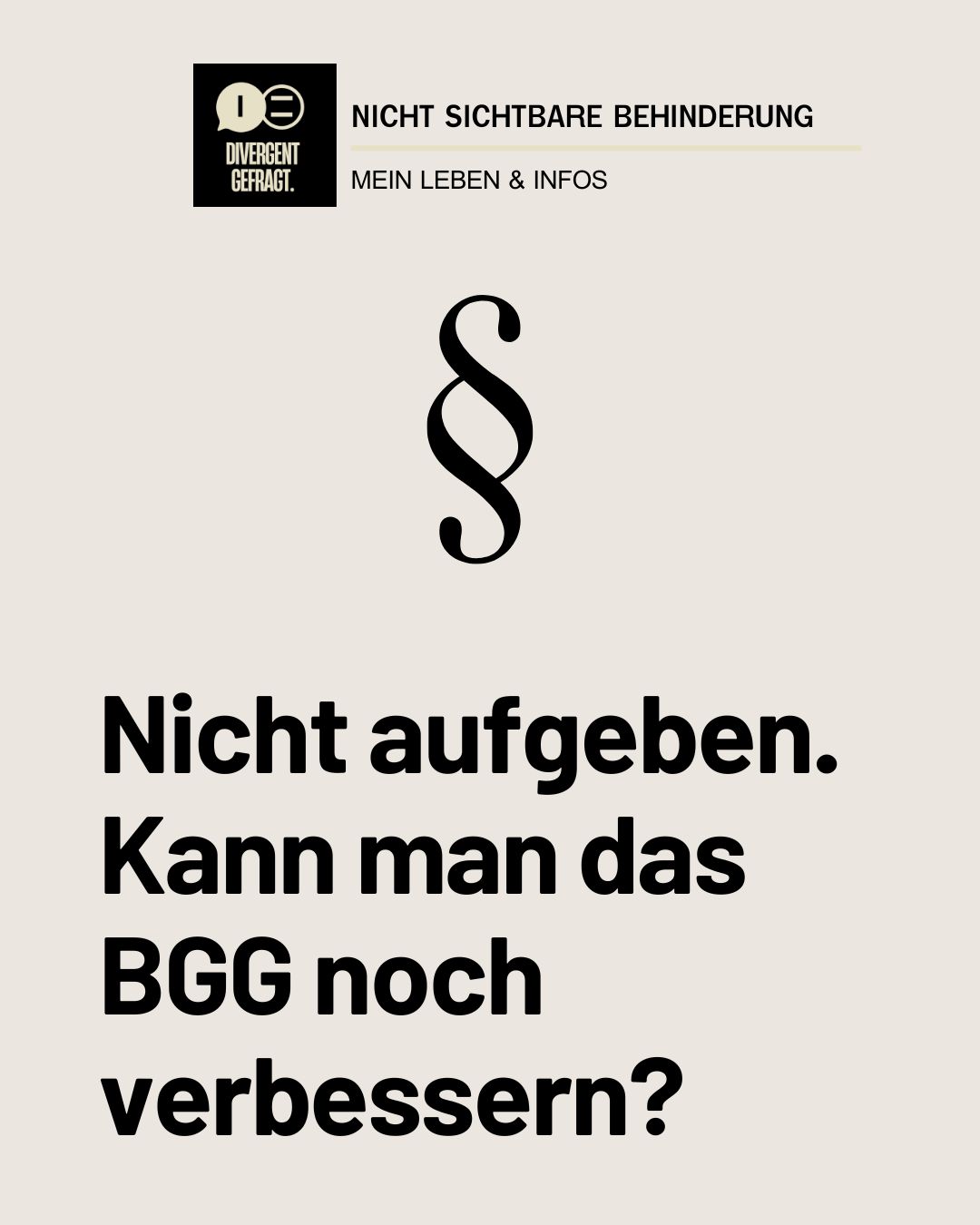 Beitragsbild für “Nicht aufgeben”